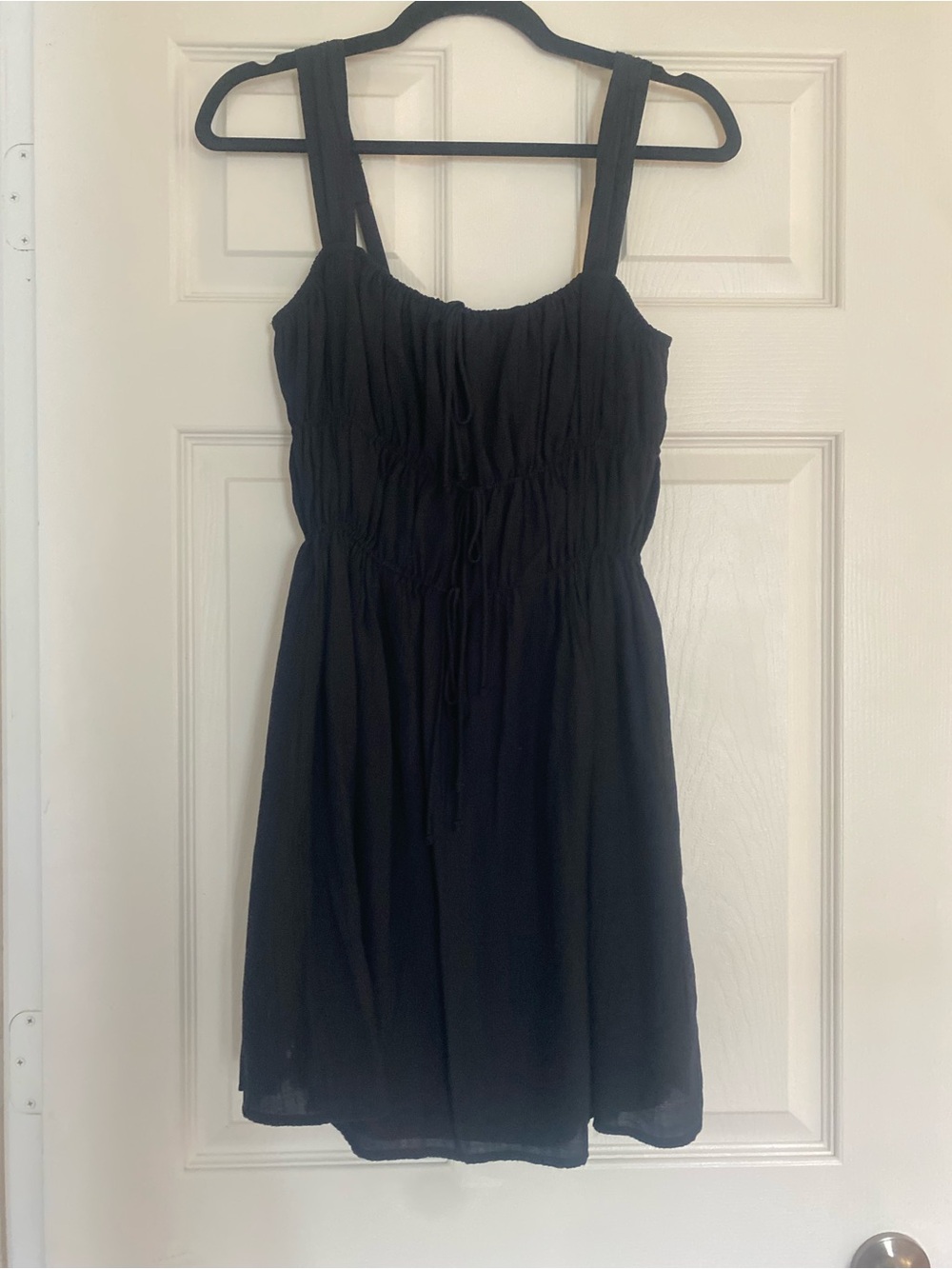 Abercrombie & Fitch Black Mini Dress with Smocked Bodice